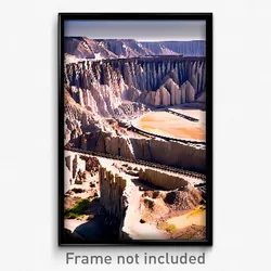 Pixel Art Poster - Magnificent Quarry (8 Bit Psychedelic Video Game Print)