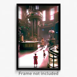 Pixel Art Poster - Bountiful Laboratory (8 Bit Psychedelic Video Game Print)