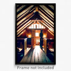 Pixel Art Poster - Meek Cabin (8 Bit Psychedelic Trippy Weird Video Game Print)