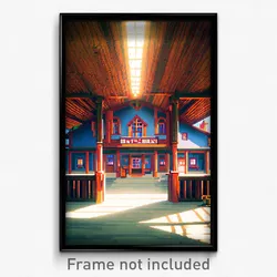 Pixel Art Poster - Neglected Inn (8 Bit Psychedelic Trippy Video Game Print)