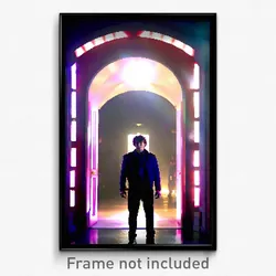 Pixel Art Poster - Active Entrance (8 Bit Psychedelic Trippy Video Game Print)