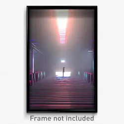Pixel Art Poster - Digital Bedlam (8 Bit Psychedelic Trippy Video Game Print)