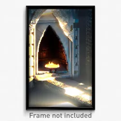 Pixel Art Poster - Hidden Hearth (8 Bit Psychedelic Trippy Video Game Print)