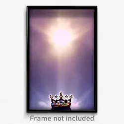 Pixel Art Poster - Gloomy Crown (8 Bit Psychedelic Trippy Video Game Print)