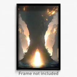 Pixel Art Poster - Measly Fissure (8 Bit Psychedelic Trippy Video Game Print)