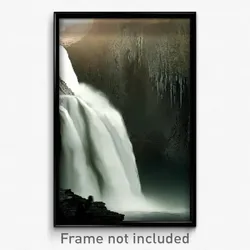Pixel Art Poster - Grimy Waterfall (8 Bit Psychedelic Trippy Video Game Print)