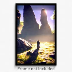 Pixel Art Poster - Neglected Megalith (8 Bit Psychedelic Video Game Print)