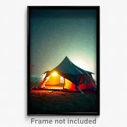 Pixel Art Poster - Unknown Tent (8 Bit Psychedelic Trippy Video Game Print)