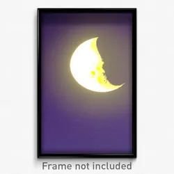 Pixel Art Poster - Cultured Moon (8 Bit Psychedelic Trippy Video Game Print)