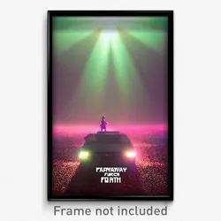 Pixel Art Poster - Faraway Furth (8 Bit Psychedelic Trippy Video Game Print)