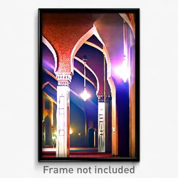 Pixel Art Poster - Underground Mosque (8 Bit Psychedelic Video Game Print)