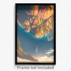 Pixel Art Poster - Gargantuan Peninsula (8 Bit Psychedelic Video Game Print)