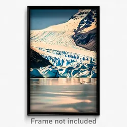 Pixel Art Poster - Gargantuan Glacier (8 Bit Psychedelic Video Game Print)