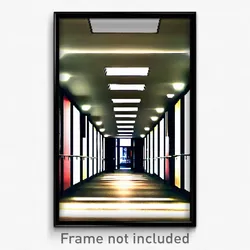 Pixel Art Poster - International Hallway (8 Bit Psychedelic Video Game Print)
