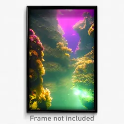 Pixel Art Poster - Acidic Reef (8 Bit Psychedelic Trippy Weird Video Game Print)