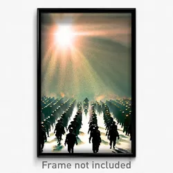 Pixel Art Poster - Fantastic Nation (8 Bit Psychedelic Trippy Video Game Print)
