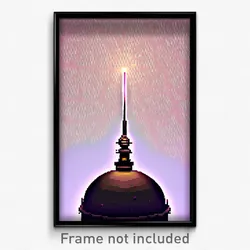 Pixel Art Poster - Thin Dome (8 Bit Psychedelic Trippy Weird Video Game Print)