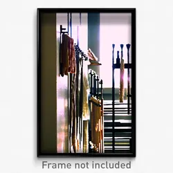 Pixel Art Poster - Uneven Drying Rack (8 Bit Psychedelic Video Game Print)