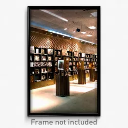 Pixel Art Poster - Bronze Record Store (8 Bit Psychedelic Video Game Print)