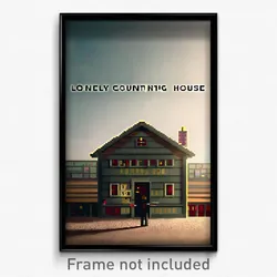 Pixel Art Poster - Lonely Counting House (8 Bit Psychedelic Video Game Print)