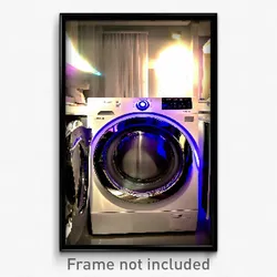Pixel Art Poster - Lavish Washing Machine (8 Bit Psychedelic Video Game Print)
