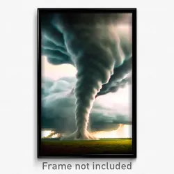 Pixel Art Poster - Crazy Tornado (8 Bit Psychedelic Trippy Video Game Print)