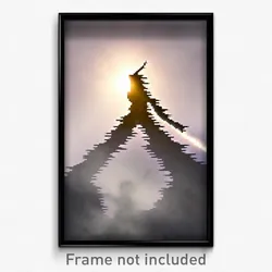 Pixel Art Poster - Menacing Crack (8 Bit Psychedelic Trippy Video Game Print)