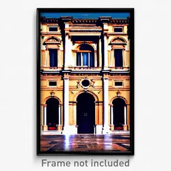 Pixel Art Poster - Unrealistic Italian Architecture (8 Bit Video Game Print)