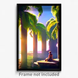 Pixel Art Poster - Different Oasis (8 Bit Psychedelic Trippy Video Game Print)
