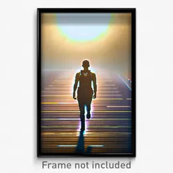 Pixel Art Poster - Tan Track (8 Bit Psychedelic Trippy Weird Video Game Print)
