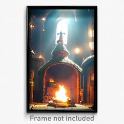 Pixel Art Poster - Small Hearth (8 Bit Psychedelic Trippy Video Game Print)