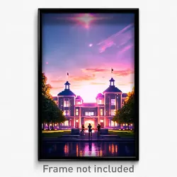 Pixel Art Poster - Striking College (8 Bit Psychedelic Trippy Video Game Print)