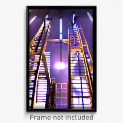 Pixel Art Poster - Elaborate Ladder (8 Bit Psychedelic Trippy Video Game Print)