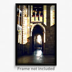 Pixel Art Poster - Shadowy Cloister (8 Bit Psychedelic Trippy Video Game Print)