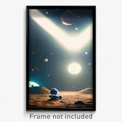 Pixel Art Poster - Small Outer Space (8 Bit Psychedelic Trippy Video Game Print)