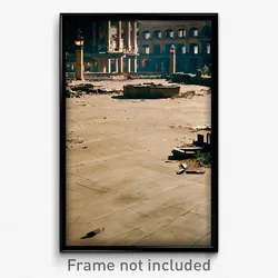 Pixel Art Poster - Tattered Plaza (8 Bit Psychedelic Trippy Video Game Print)