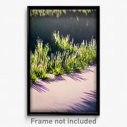Pixel Art Poster - White Grass (8 Bit Psychedelic Trippy Weird Video Game Print)