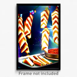 Pixel Art Poster - Sparkling Enchiladas (8 Bit Psychedelic Video Game Print)