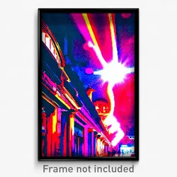 Pixel Art Poster - Vibrant London (8 Bit Psychedelic Trippy Video Game Print)