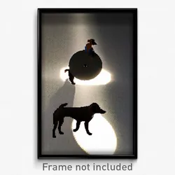 Pixel Art Poster - Circular Dog (8 Bit Psychedelic Trippy Video Game Print)