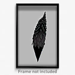 Pixel Art Poster - Colorless Spike (8 Bit Psychedelic Trippy Video Game Print)