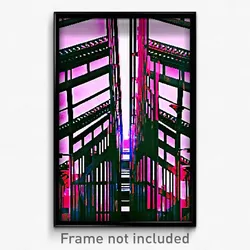 Pixel Art Poster - Cultured Barbican (8 Bit Psychedelic Trippy Video Game Print)