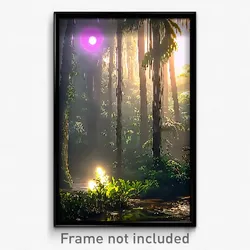 Pixel Art Poster - Damp Rainforest (8 Bit Psychedelic Trippy Video Game Print)