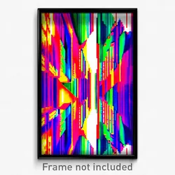 Pixel Art Poster - Kaleidoscopic New York (8 Bit Psychedelic Video Game Print)