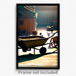 Pixel Art Poster - Quaint Barrow (8 Bit Psychedelic Trippy Video Game Print)