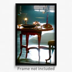 Pixel Art Poster - Stained Table (8 Bit Psychedelic Trippy Video Game Print)