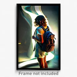 Pixel Art Poster - Wavy Backpack (8 Bit Psychedelic Trippy Video Game Print)
