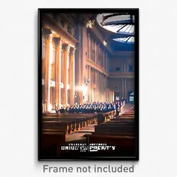 Pixel Art Poster - Impeccable University (8 Bit Psychedelic Video Game Print)