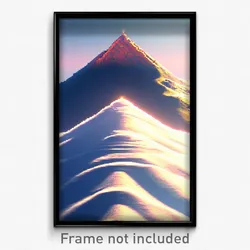 Pixel Art Poster - Warped Mount (8 Bit Psychedelic Trippy Video Game Print)