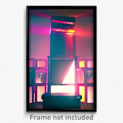 Pixel Art Poster - Grandiose Shoebox (8 Bit Psychedelic Trippy Video Game Print)